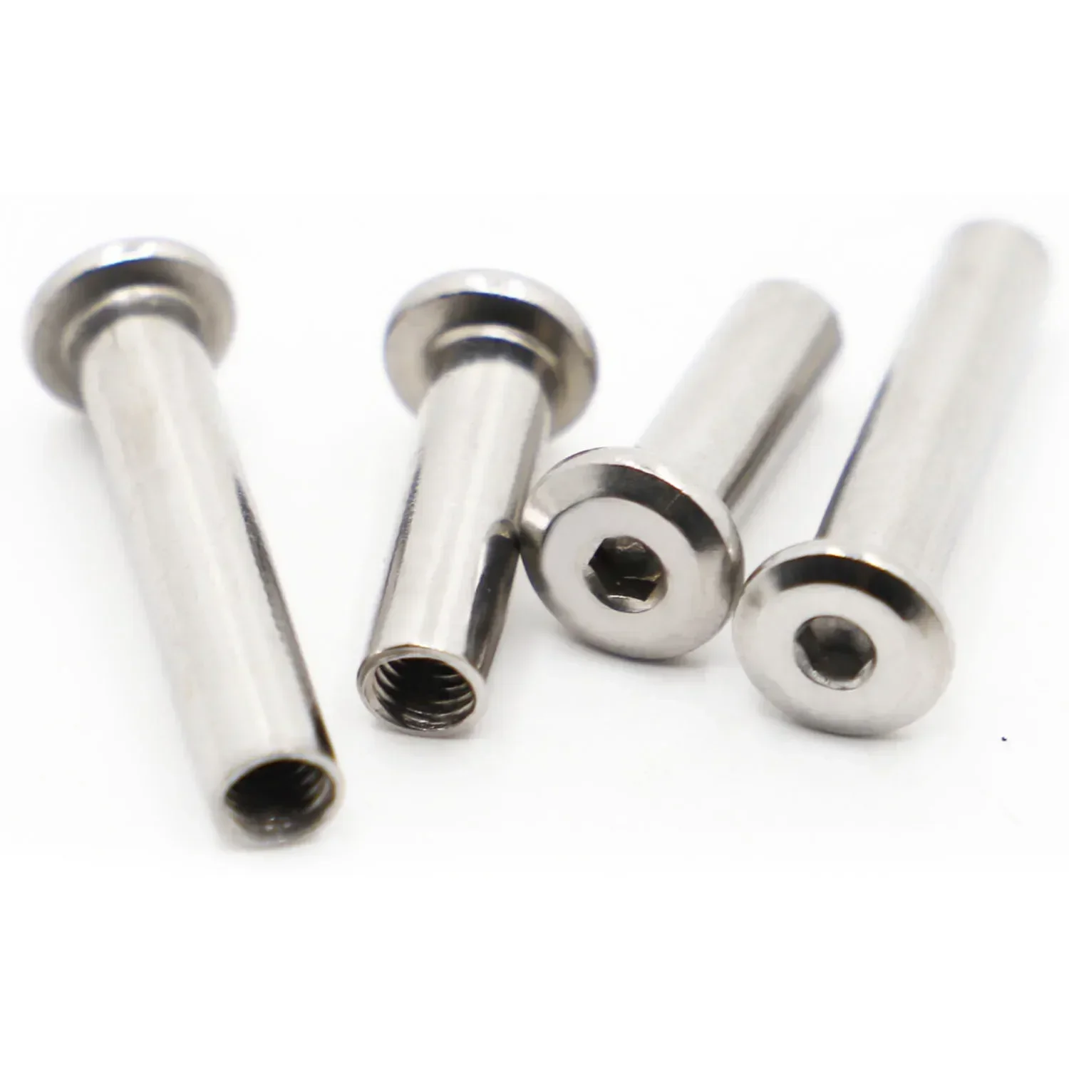 304 Stainless Steel Sleeve Nuts | L=6-50mm M3-M10 Hex Socket | Furniture Rivet Connector - Thumbnail 4