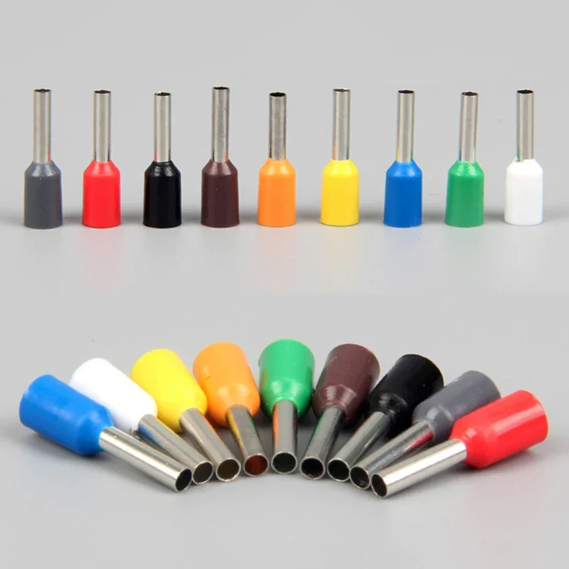 Wire Ferrules Kit | 100-Piece Insulated Crimp Terminals | E-Series (E0508-E2508) for Secure Electrical Connections - Thumbnail 4