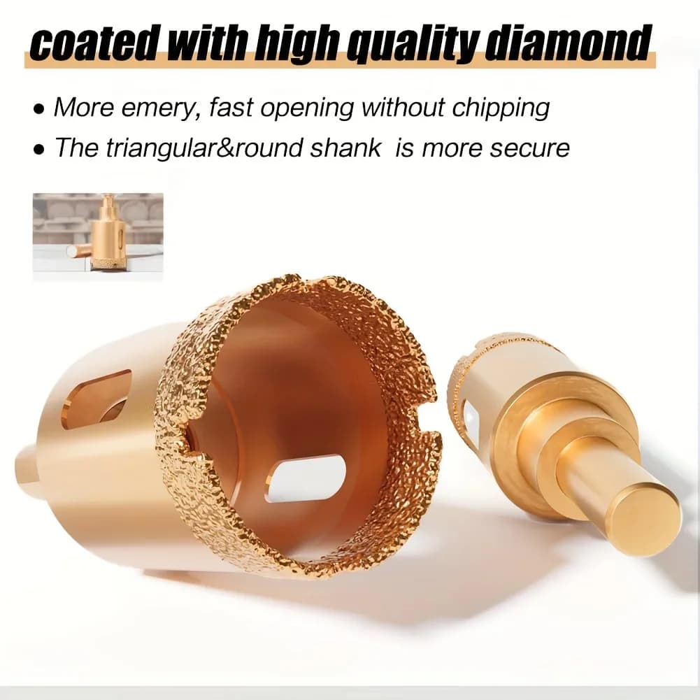 Diamond Drill Bit Set | 12-Piece Hole Saw Kit for Glass, Tile & Stone | 6-35mm - Thumbnail 5