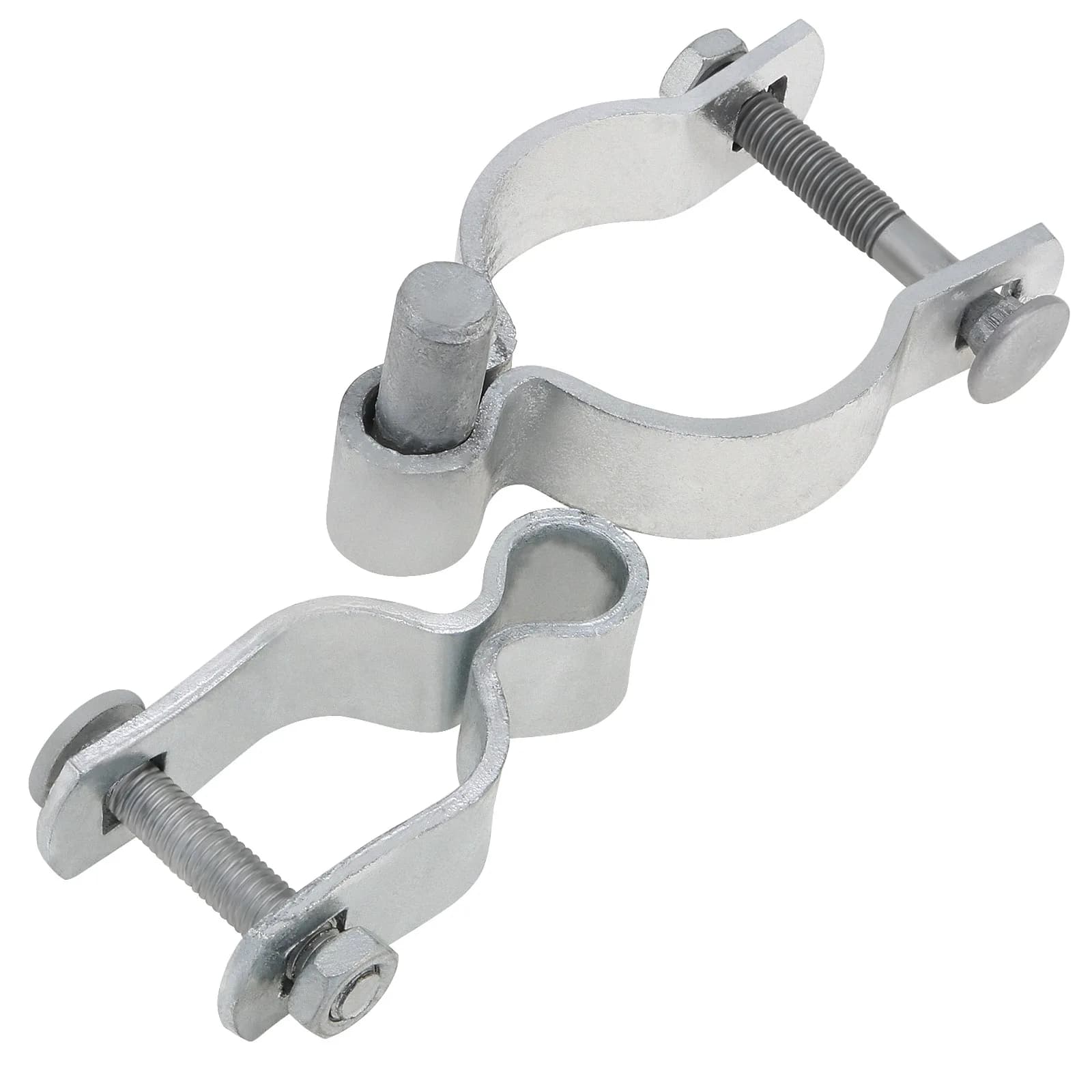 Duty Gate Hinges | 2pcs Chain Link Fence Post Set | 1-3/8 x 2-3/8 Male/Female Hinges