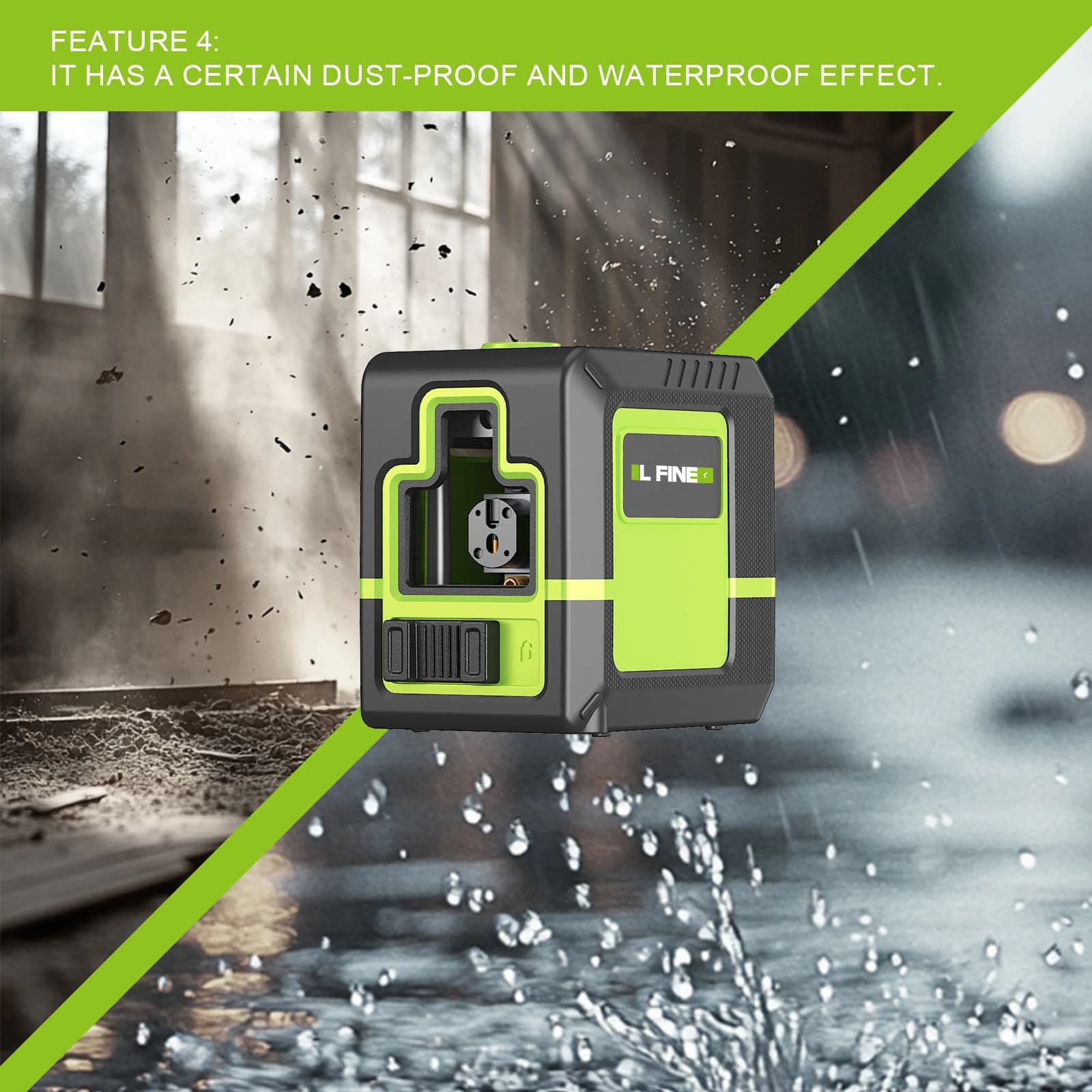 Laser Level | 2-Line Horizontal/Vertical | 360° Automatic Self-Leveling - Thumbnail 3