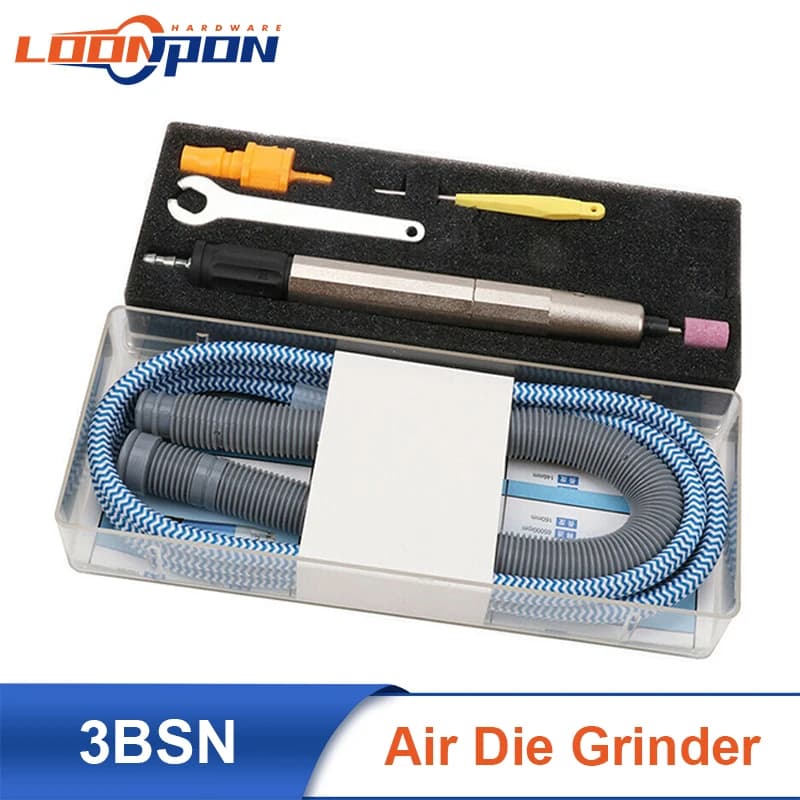 Micro Air Die Grinder Kit | High-Precision 65,000 RPM | 3mm Collet Pneumatic Tool - Thumbnail 2