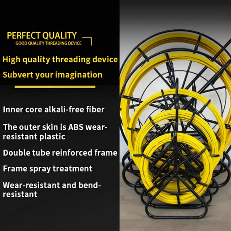 Fiberglass Cable Pulling Rod | 4mm, 5mm, 7mm Sizes | Conduit & Duct Installation Tool - Thumbnail 3