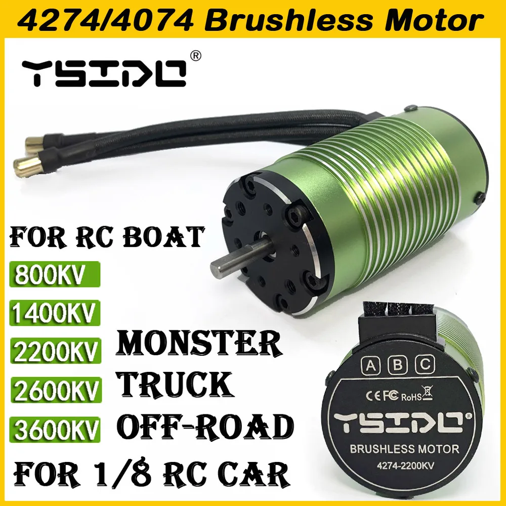 High-Performance Brushless Motor | 4274 800-3600KV | For ARRMA TRAXXAS RC Cars & Boats - Thumbnail 2