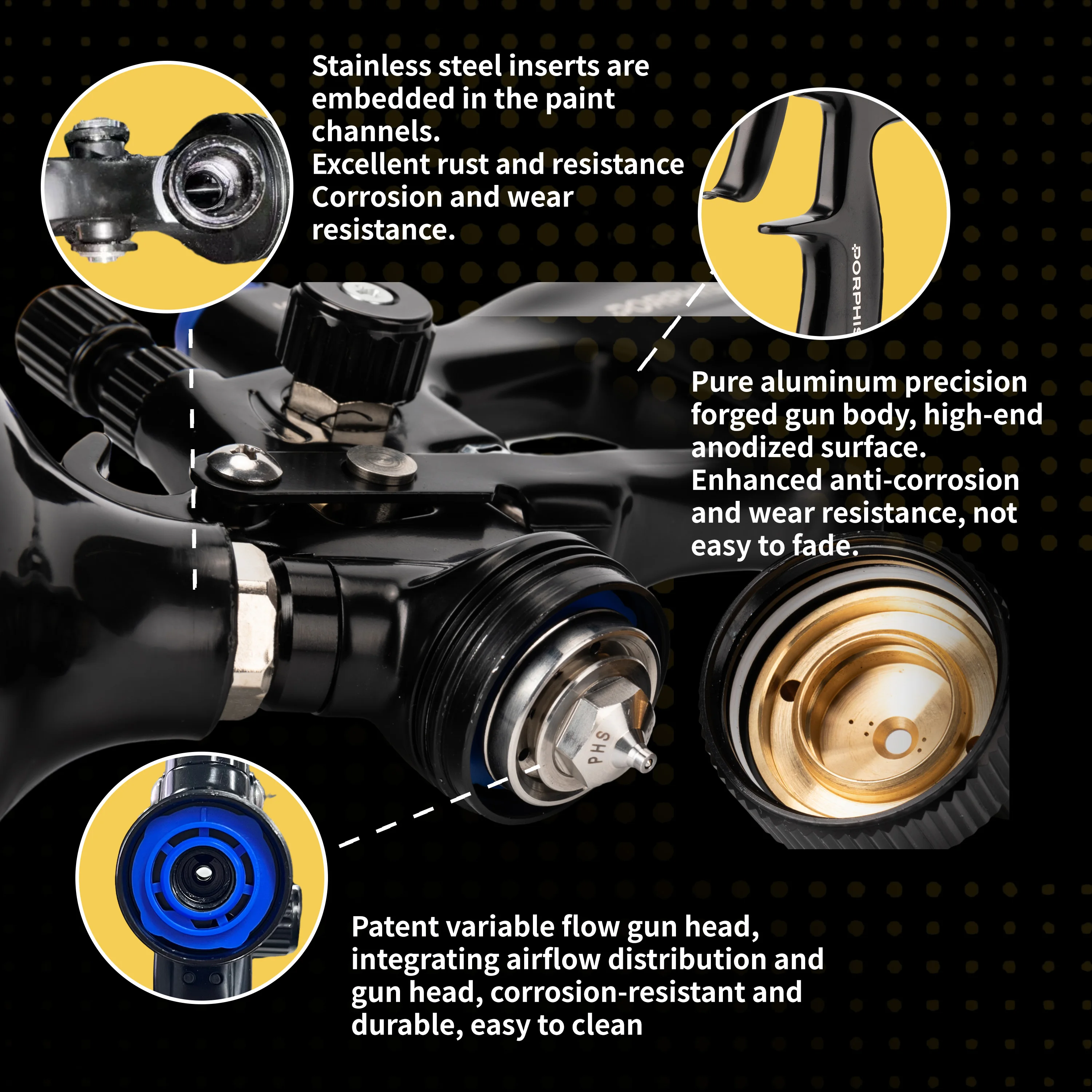 Car Painting Spray Gun | 1.3mm & 1.8mm Nozzle | For Automotive Repair & Air Tools - Thumbnail 5