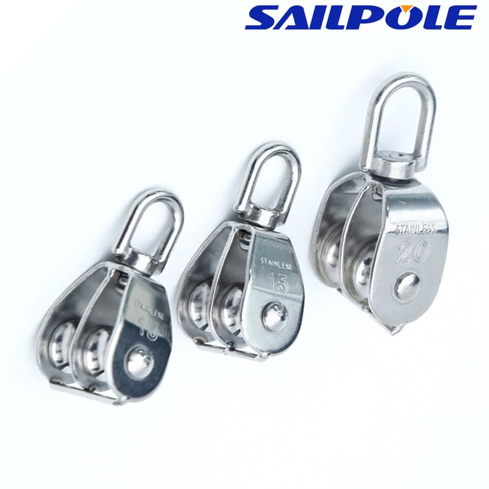 Block Pulley | Swiveling Shackle Head | M25 High Load Marine Rigging - Thumbnail 5