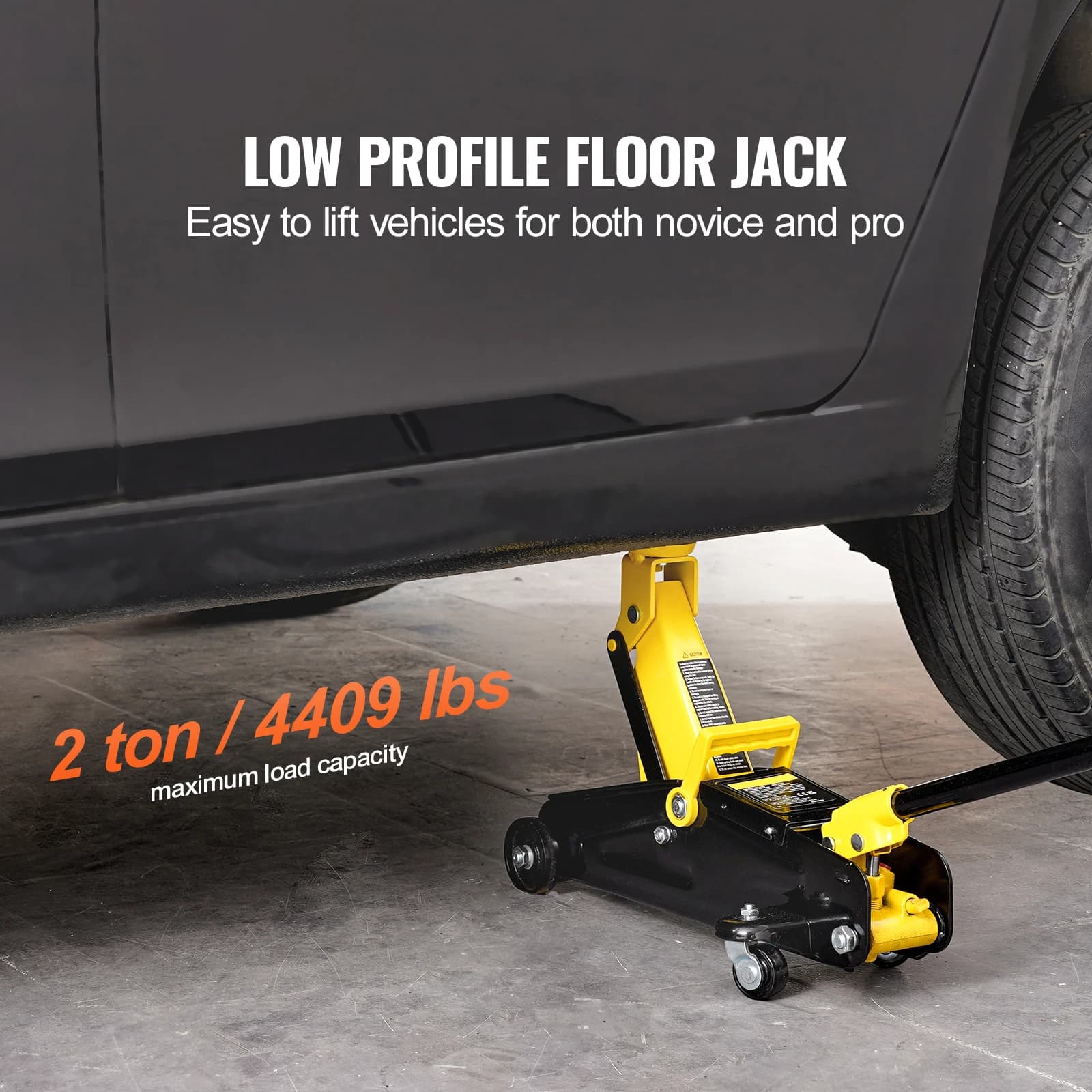 2-Ton Low-Profile Floor Jack | Heavy-Duty Hydraulic Lift for Racing & Performance Vehicles - Thumbnail 2