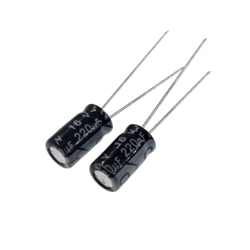 Radial Electrolytic Capacitors | 220uF 16V | 6x7mm Size | 50-Piece Bulk Pack - Thumbnail 4
