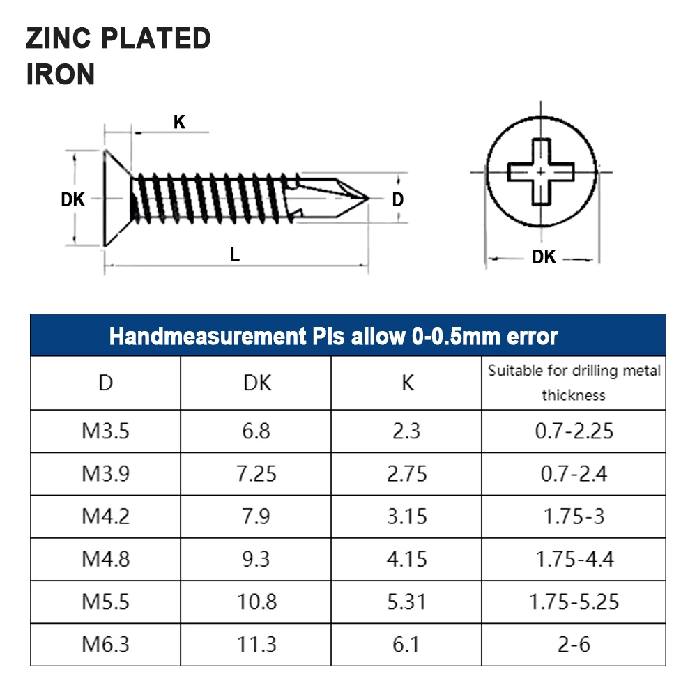 Phillips Drilling Screws | 410 Stainless Steel | Countersunk Self Tapping Fasteners - Thumbnail 3