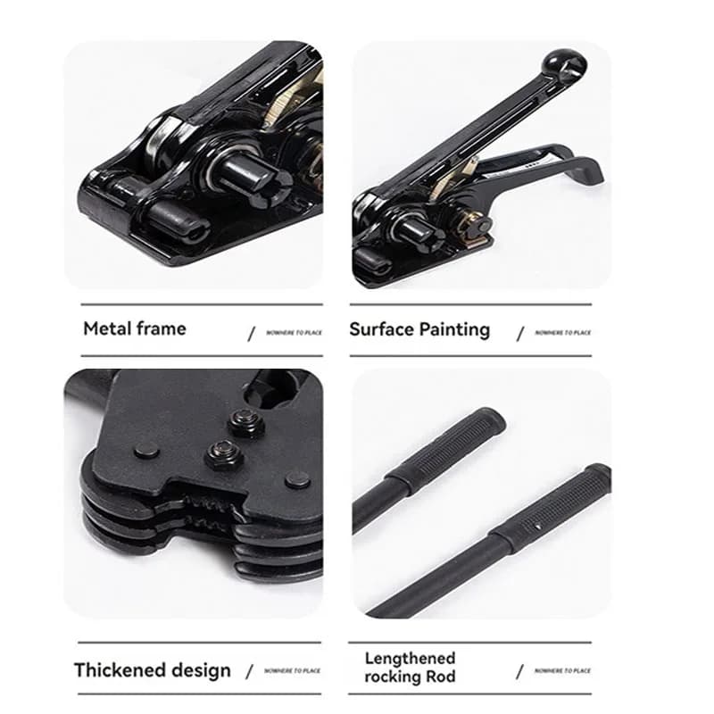 Manual Strapping Tool Kit | Heavy-Duty Band Tensioner for Secure Packaging - Thumbnail 3