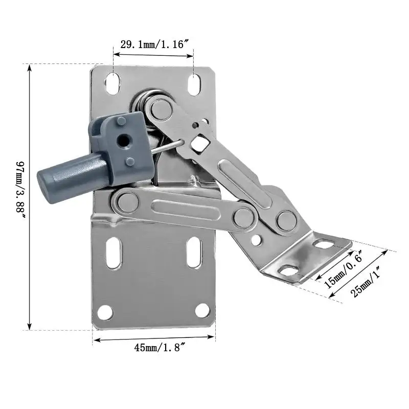 Self-Closing 45 Degree Pivot Hinges | For Tip-Out Trays & Sink Drawers | Kitchen Cabinet Hardware - Thumbnail 4