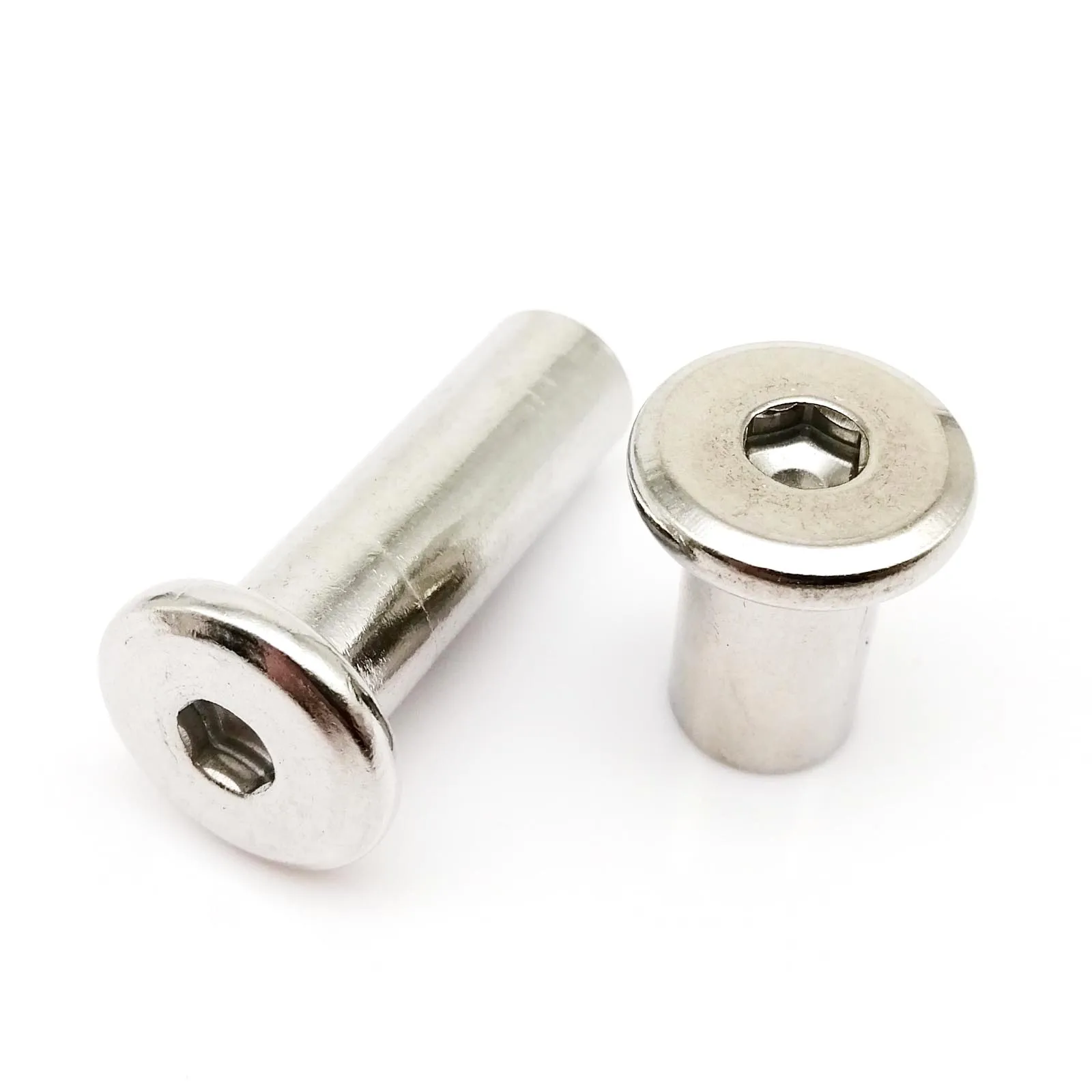 304 Stainless Steel Furniture Rivet Nuts | M3-M10 Hex Socket Head Insert Joints | Heavy-Duty Connector Sleeves - Thumbnail 5