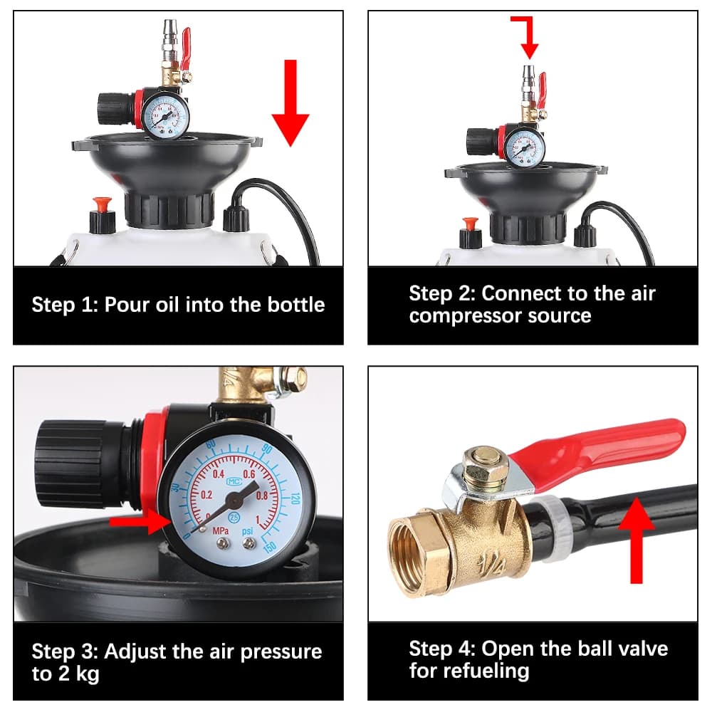 5L High-Pressure Oil Dispenser | 1000 PSI Handheld Gearbox Filler | Quick Refueling Tool - Thumbnail 5