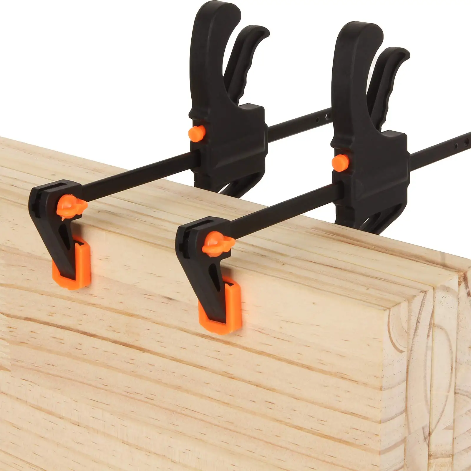 4-Inch Quick-Release Bar Clamps | 5-Piece Woodworking Set | Heavy-Duty Ratchet Mechanism - Image 1