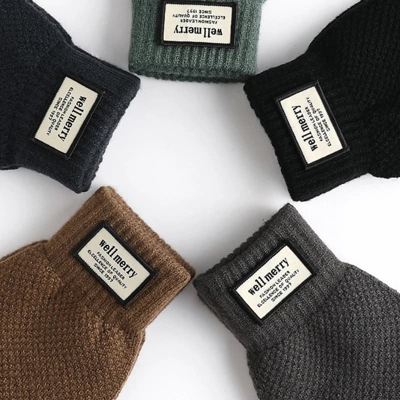 Men's Thermal Touchscreen Gloves | Plus-Size Fleece Lining | Winter Warmth for Cold Weather - Thumbnail 4