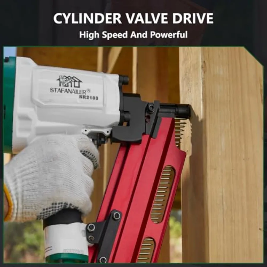 Speed Framing Nailer | 21 Degree Aluminum Magazine | Rapid Wooden House Building NR2183 - Thumbnail 4