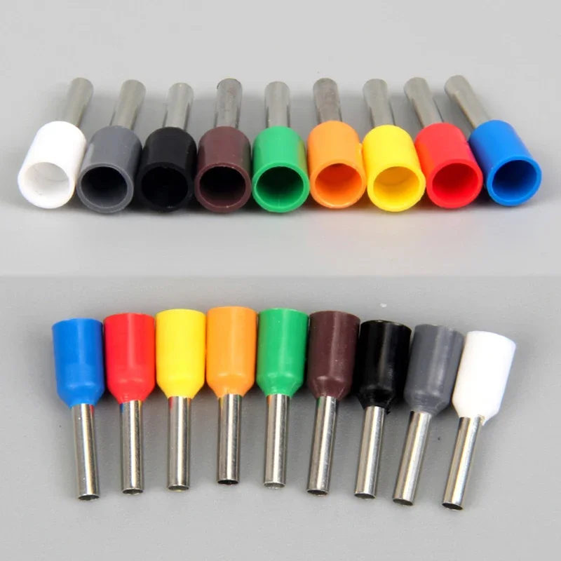Wire Ferrules Kit | 100-Piece Insulated Crimp Terminals | E-Series (E0508-E2508) for Secure Electrical Connections - Thumbnail 5
