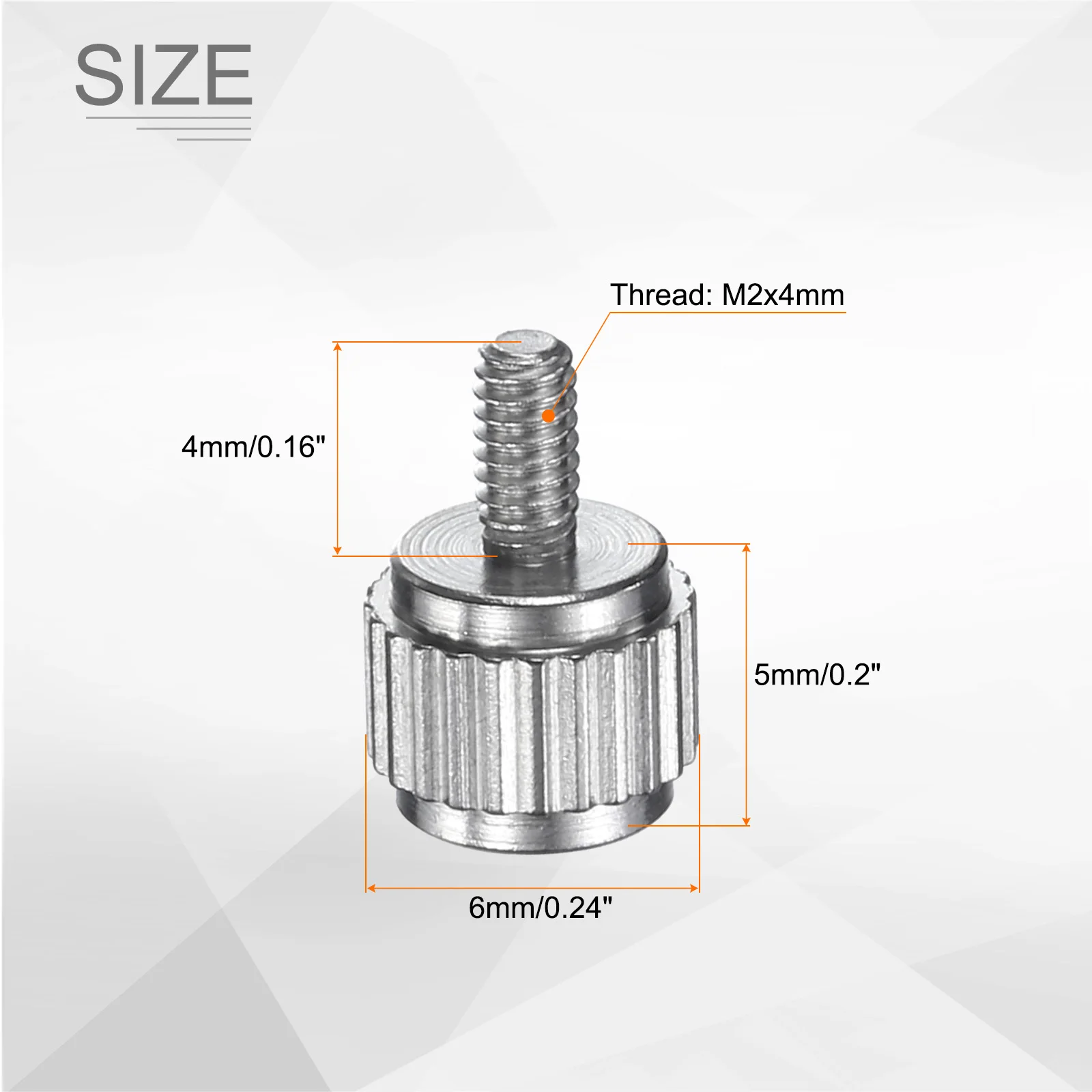 M2.5 Knurled Thumb Screws | 12pcs Stainless Steel Set | For Caliper & Machine Adjustment - Thumbnail 3