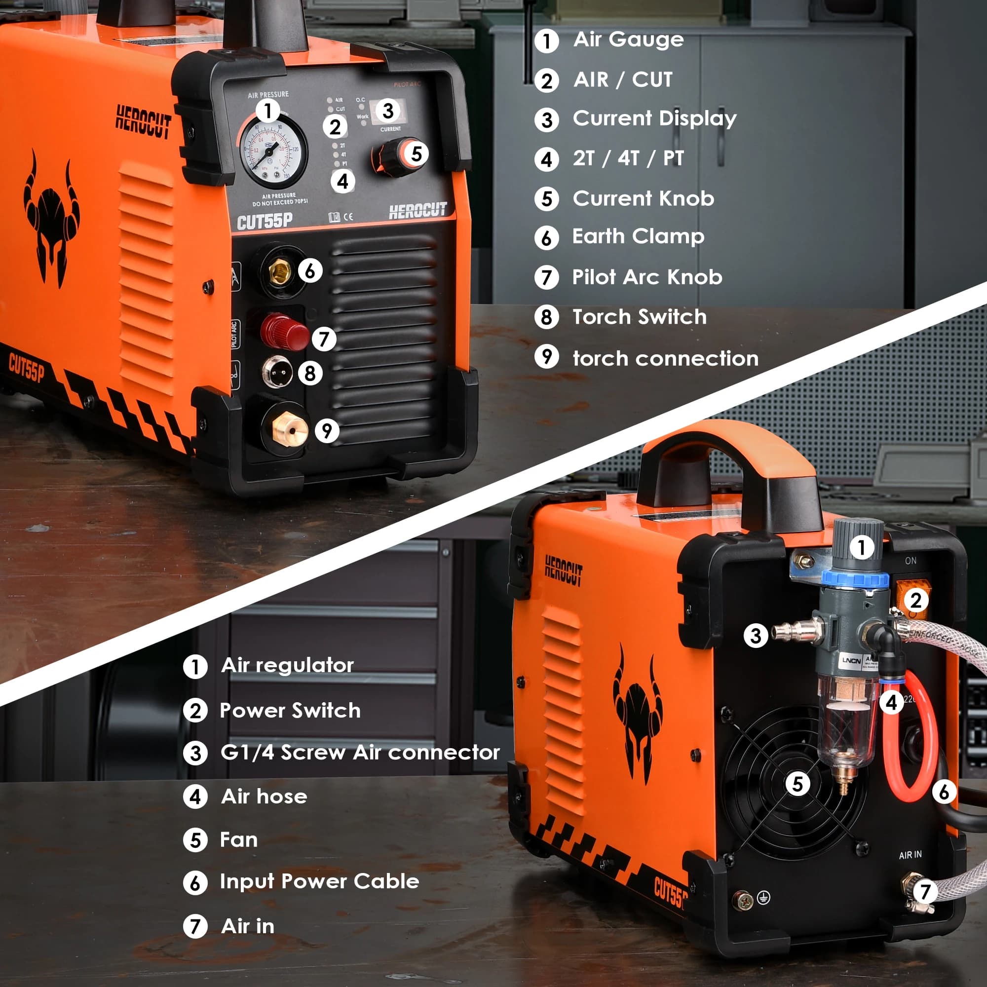 Plasma Cutter | 55A Pilot Arc | 220V | 16mm Steel Cutting Capacity - Thumbnail 4