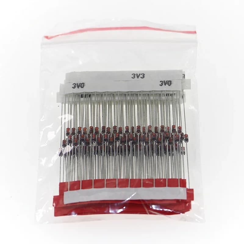 Zener Diode Assortment Kit | 14 Values 3.3V-30V | DO-15 0.5W | 140-Piece Electronics Set - Thumbnail 2