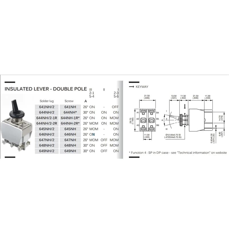 Double Reset Push Button Switch | 12mm 10A 6-Pin | 3-Position Self-Ejecting - Thumbnail 3