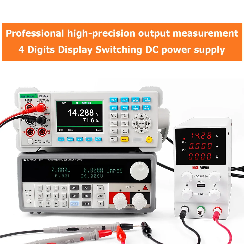 Adjustable DC Power Supply | 30V/60V/120V Lab Bench Source | For Electronics Repair & Battery Charging - Thumbnail 5
