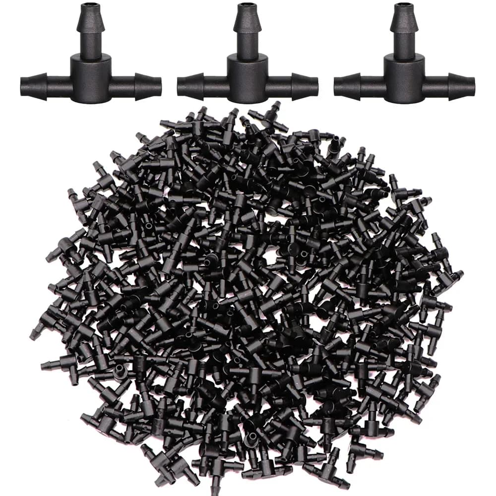 Drip Irrigation Fittings Kit | 1/4 Barbed Connectors, Tees & Plugs | Garden Watering System - Thumbnail 5