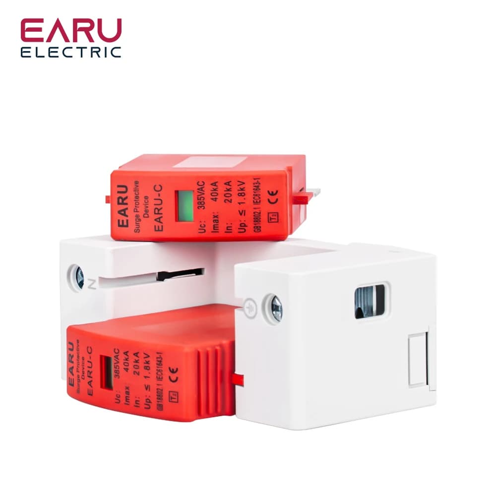 Surge Protector | 385V AC | 40kA Lightning Protection | 1P-4P for Home & Building Safety - Thumbnail 5