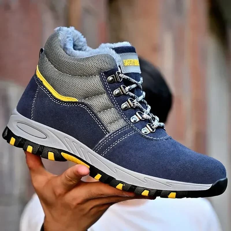 Steel Toe Boots | Plush Warm & Puncture-Proof | Men's Work Safety Footwear - Thumbnail 2