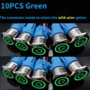 10PCS Green Flat