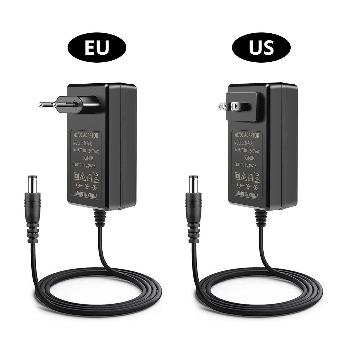 24V 3A LED Power Supply | Universal AC Adapter for LED Strips & Lighting - Thumbnail 6