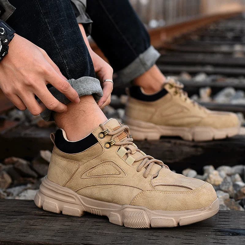 Mining Safety Boots | Steel Toe Cap Anti-Smash | Men's Lightweight Work Footwear - Thumbnail 5