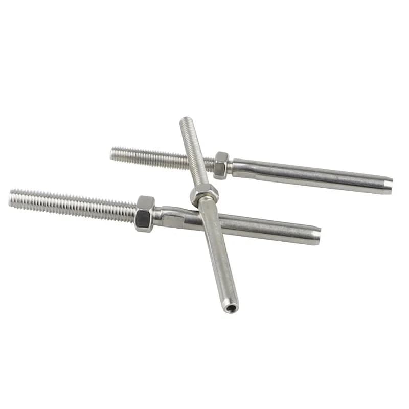 Steel Swage Stud Terminals | 4-Piece Threaded Set | Heavy-Duty Wire Rope Connectors for Durability - Thumbnail 5