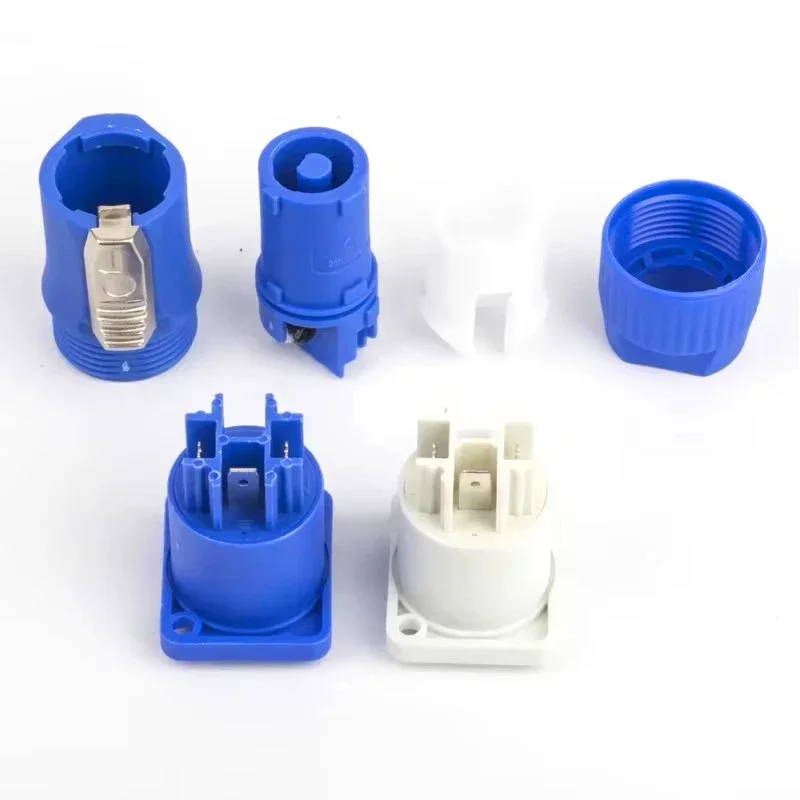 AC Powercon Connector Set | NAC3FCA & NAC3FCB Male Plugs for Stage Lighting & LED Panels - Thumbnail 4