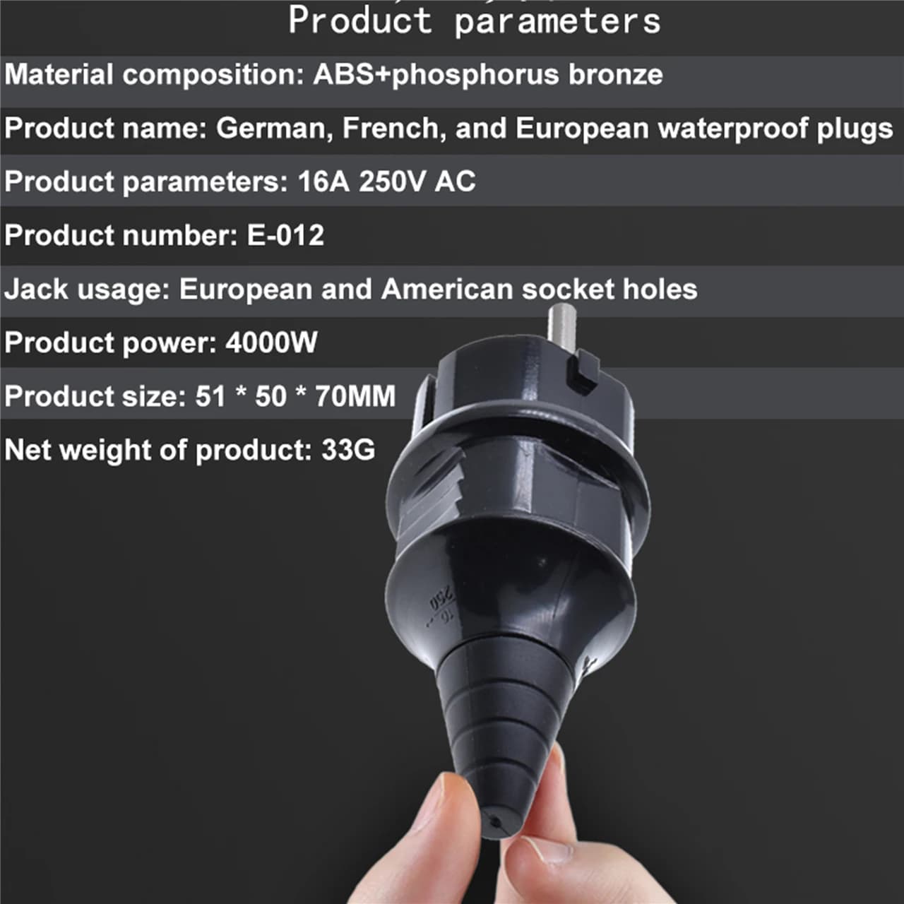 Heavy-Duty 16A Power Plug Adapter | EU Grounded Socket | Industrial Waterproof Design - Thumbnail 5