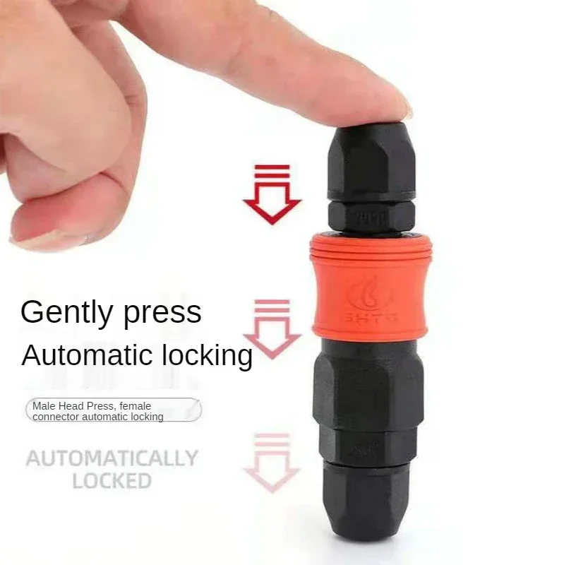 Self-Locking Pneumatic Fittings | Quick-Connect Air Hose Coupler for PU Tube - Thumbnail 3