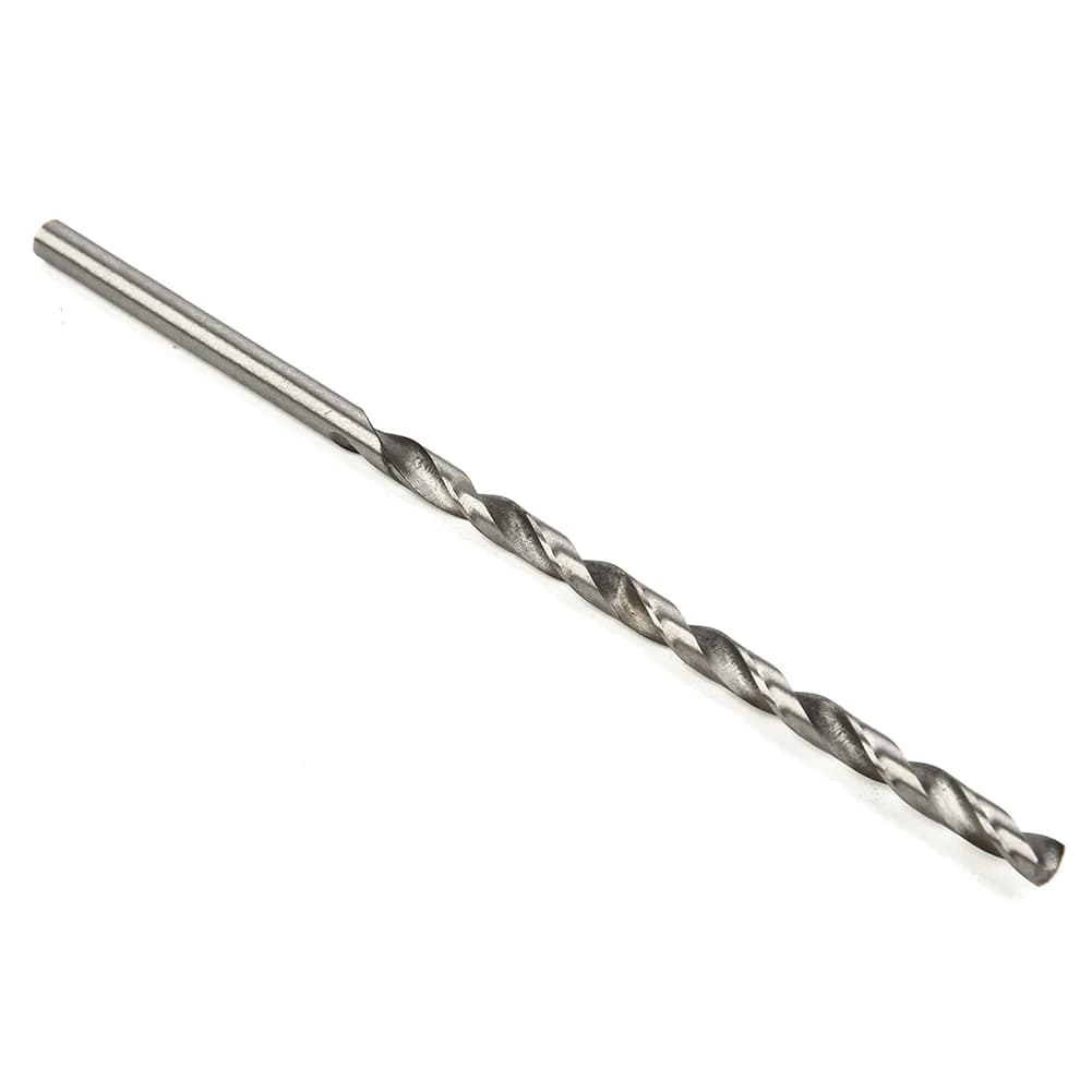 Set of 5 extra-long 150mm HSS drill bits in sizes 2mm, 3mm, 3.5mm, 4mm, and 5mm for wood, aluminum, and plastic.