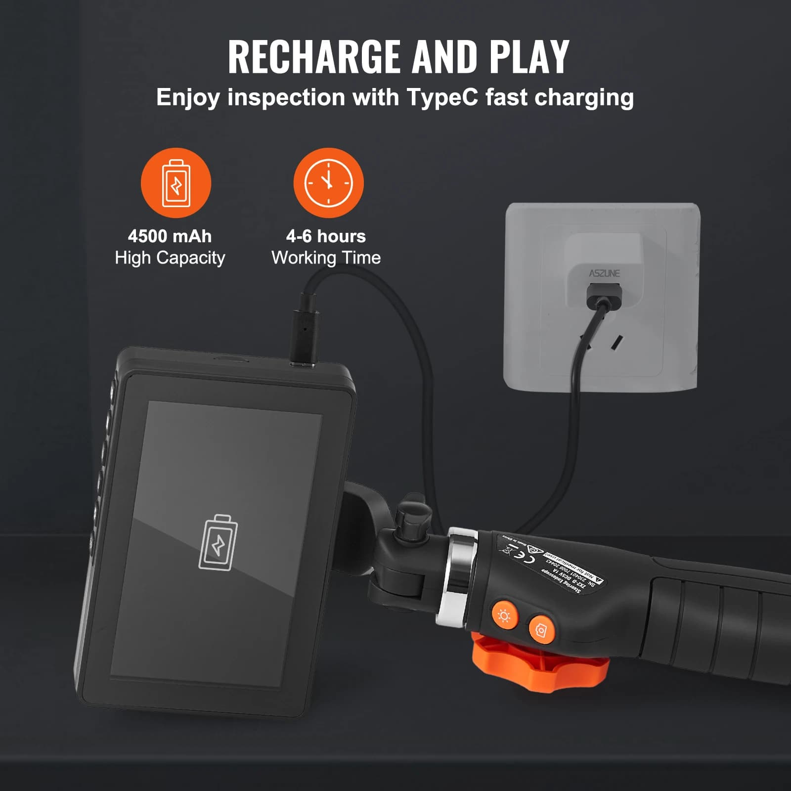 Articulating Borescope Camera | Two-Way 6.4mm Lens | 5-inch Inspection Endoscope - Thumbnail 6