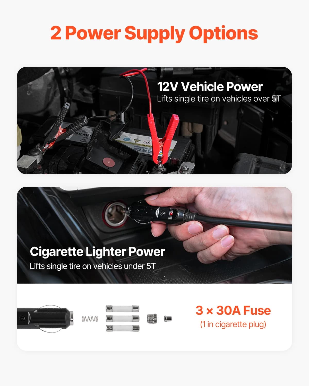 12V Electric Car Jack Kit | 5-Ton Capacity | Includes Impact Wrench & LED Light for SUV & Truck - Thumbnail 6