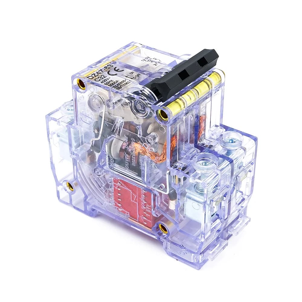 2-Pole Circuit Breaker | 16A-63A DIN Rail Mount | 230V/400V Overload Protection - Thumbnail 2
