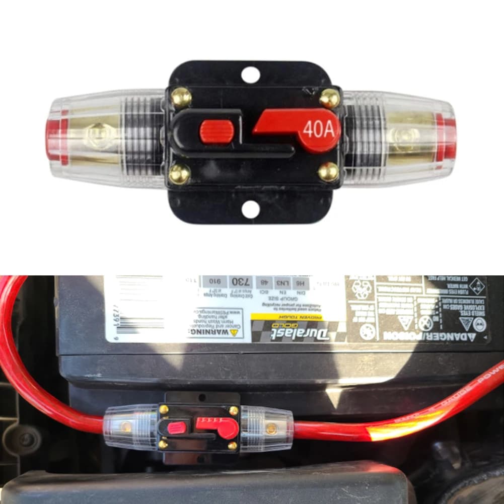 Heavy-Duty DC Circuit Breaker | 12V-48V Resettable Fuse | 30A-100A Overload Protection - Thumbnail 3