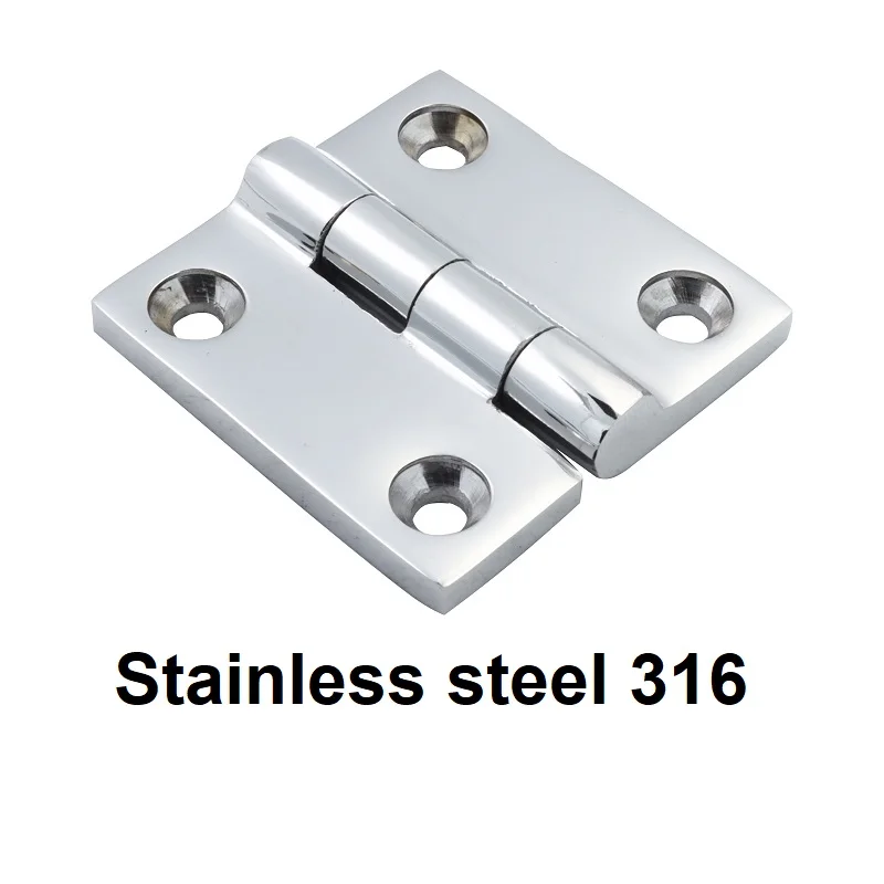 Heavy-Duty Marine Hinges | 316 Stainless Steel | 38mm/50mm Mirror Polish Boat Hardware - Thumbnail 2