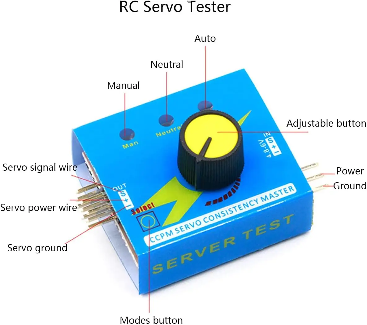 Servo Motor Tester Kit | 6V Battery Holder & 180° 9g Servo | For Robotics & RC Models - Thumbnail 5