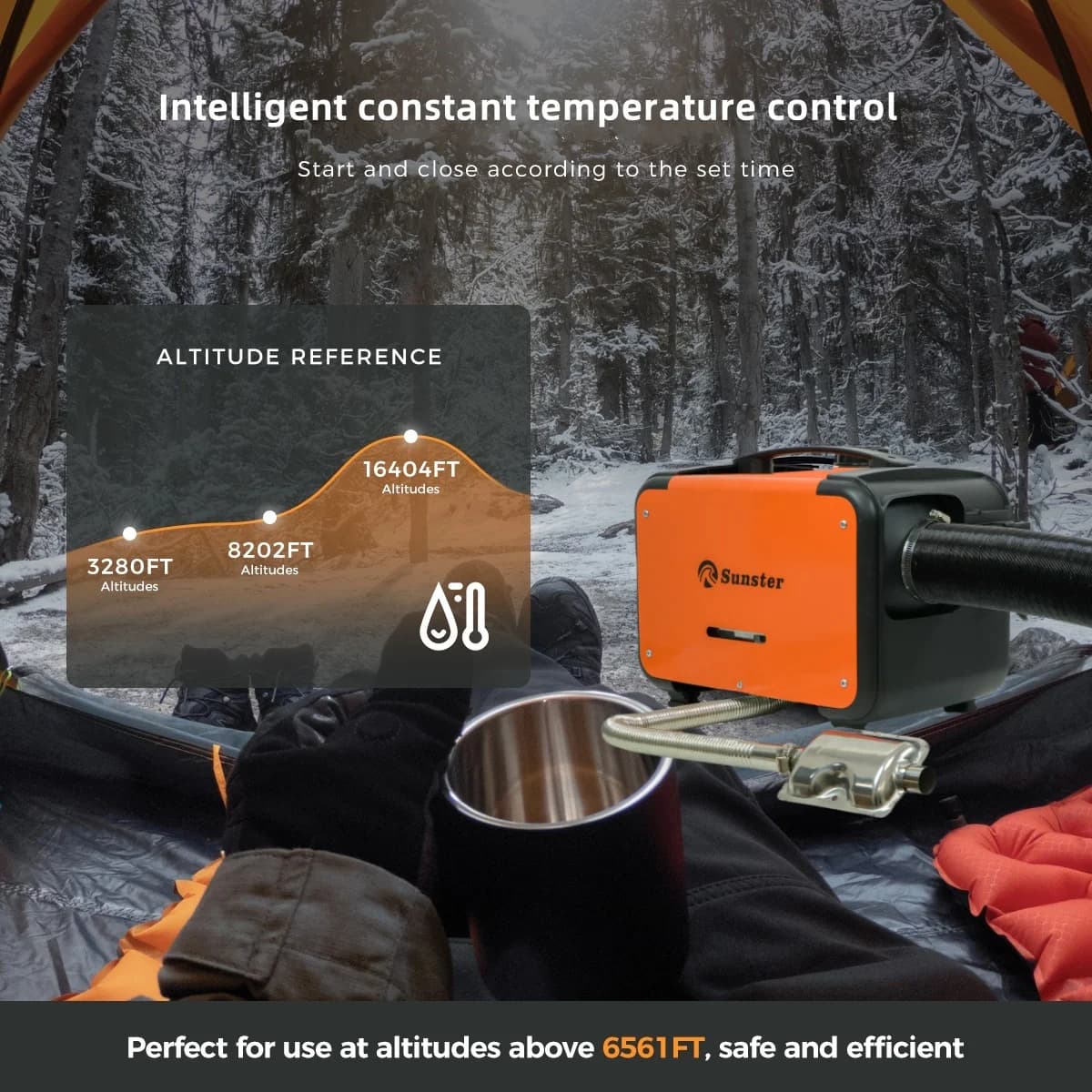 Pro-Series 8KW Diesel Parking Heater | 12V/24V/220V Multi-Voltage | Bluetooth App Control for RV & Home - Thumbnail 5