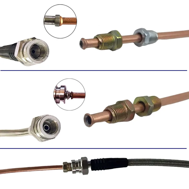 High-Performance Brake Line Kit | Low-Expansion Hydraulic Hose | M10x1 AN-3 Fitting - Thumbnail 4