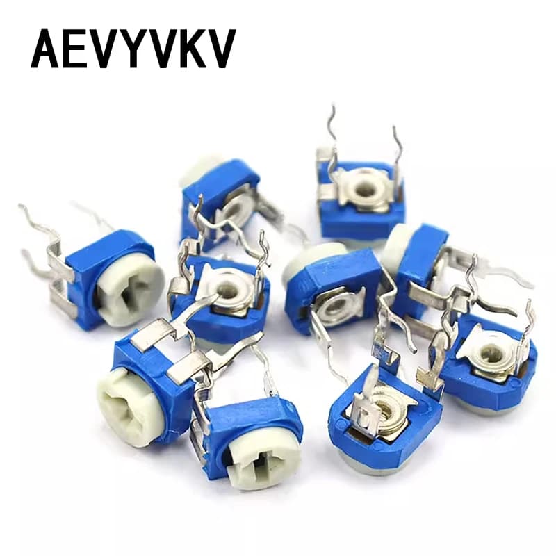 Trimmer Potentiometer Kit | 20-Piece RM065 Series | 100 Ohm to 1M Ohm Variable Resistors - Thumbnail 2