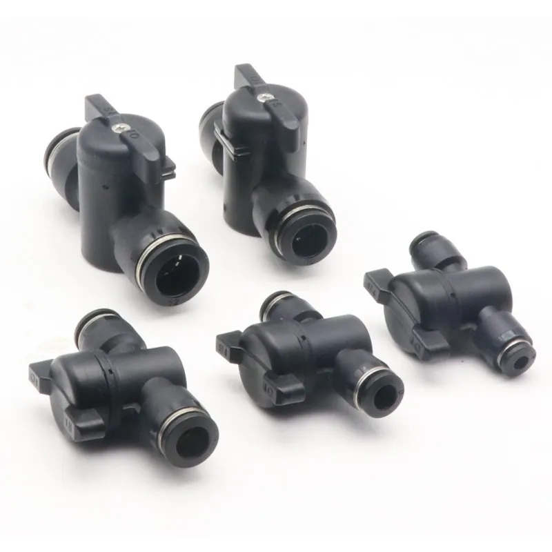 Manual Ball Valve | 4-12mm Push-to-Connect Fittings | Pneumatic Flow Control Switch - Thumbnail 2