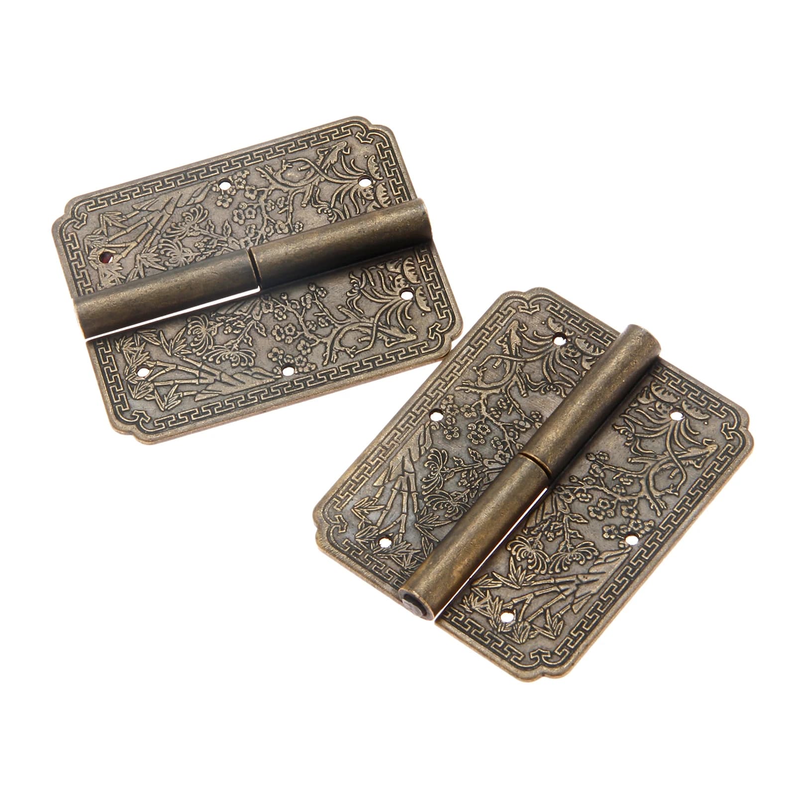 Brass Furniture Hinges | 60x50mm Right/Left Hand | Vintage Hardware for Cabinets & Jewelry Boxes - Thumbnail 6