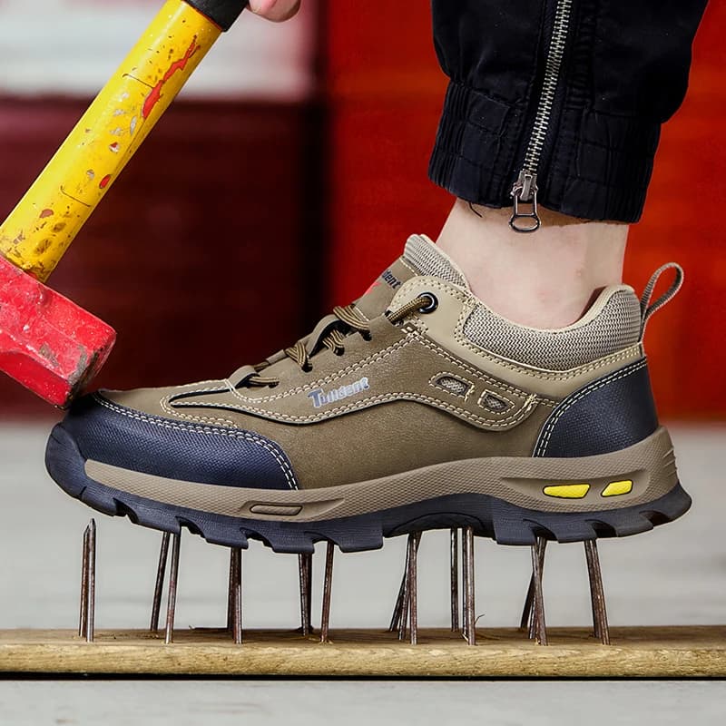 Men's Puncture Resistant Work Boots | Wear-Resistant Protective Shoes | New Tactical Safety Footwear - Thumbnail 2
