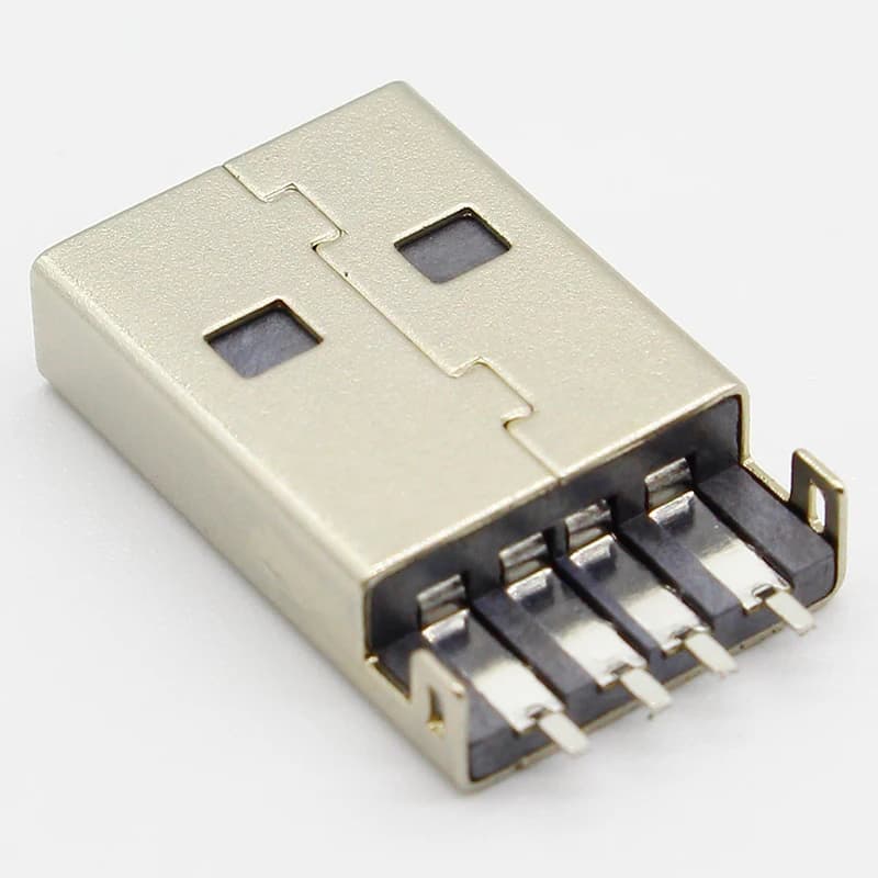 USB 2.0 A-Male SMT Connectors | 10-Pack for Data & Charging | G49 Series - Thumbnail 3